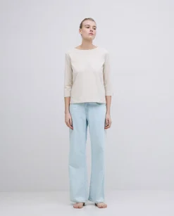 YERSE Camiseta básica 3/4 beige Hot