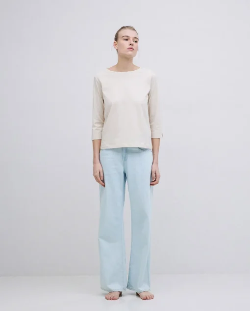 YERSE Camiseta básica 3/4 beige Hot