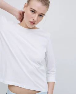 YERSE Camiseta básica 3/4 blanco New