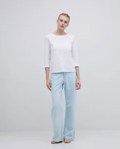 YERSE Camiseta básica 3/4 blanco New