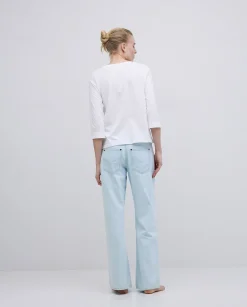YERSE Camiseta básica 3/4 blanco New