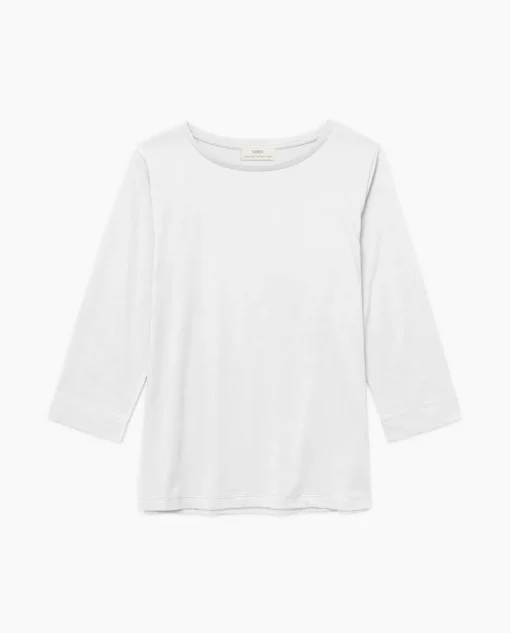 YERSE Camiseta básica 3/4 blanco New