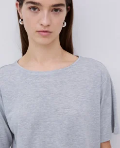 YERSE Camiseta holgada modal gris Hot