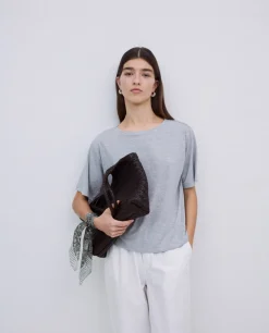 YERSE Camiseta holgada modal gris Hot