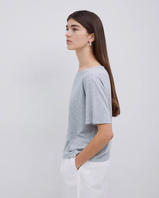 YERSE Camiseta holgada modal gris Hot