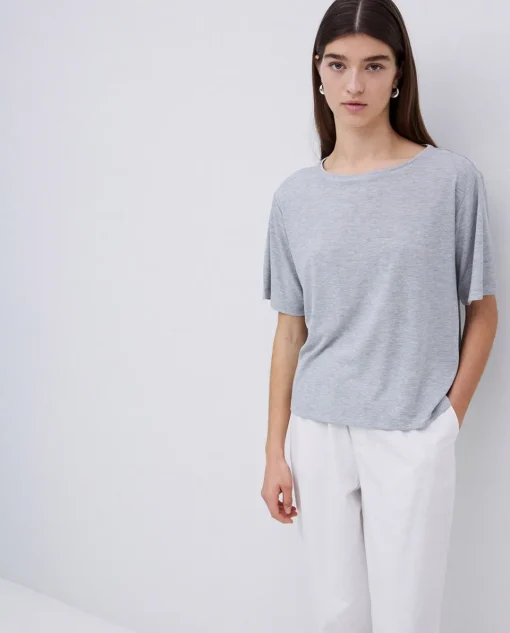 YERSE Camiseta holgada modal gris Hot