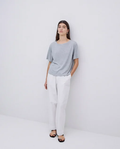 YERSE Camiseta holgada modal gris Hot