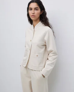 YERSE Chaqueta corta cuello mao beige Best