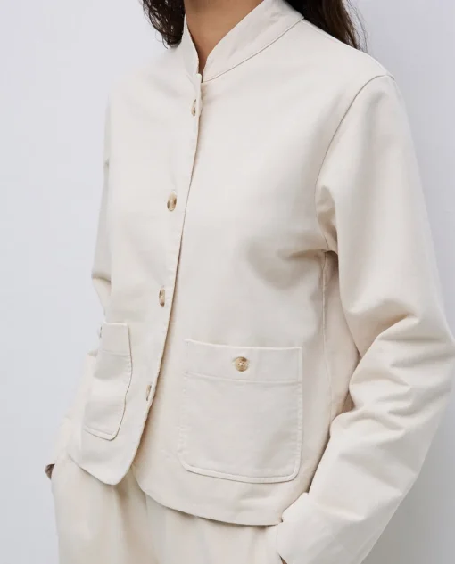 YERSE Chaqueta corta cuello mao beige Best