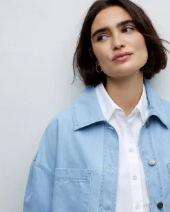 YERSE Chaqueta denim tencel azul Outlet
