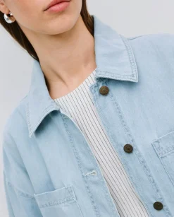 YERSE Chaqueta denim tencel azul Outlet