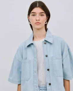 YERSE Chaqueta denim tencel azul Outlet