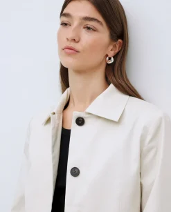 YERSE Chaqueta tejido gabardina blanco roto New