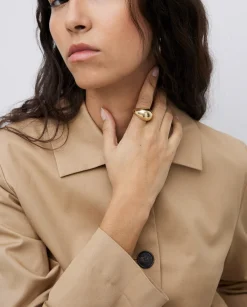 YERSE Chaqueta tejido gabardina camel Online