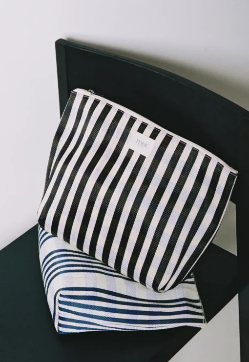 YERSE Clutch rayas negro Sale