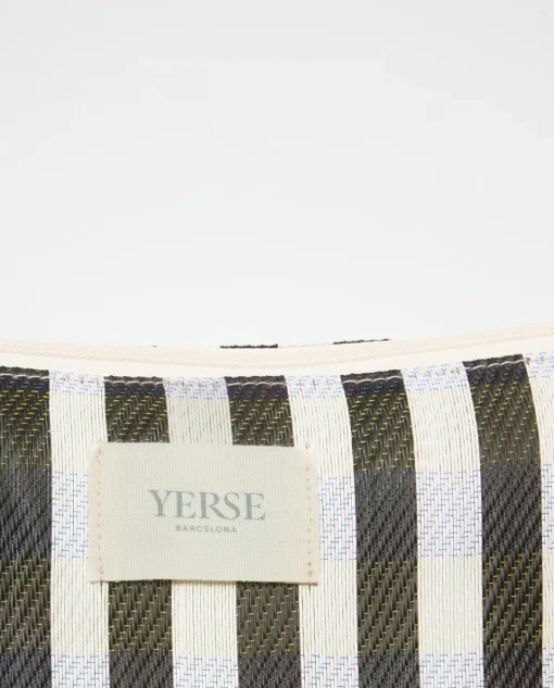 YERSE Clutch rayas negro Sale