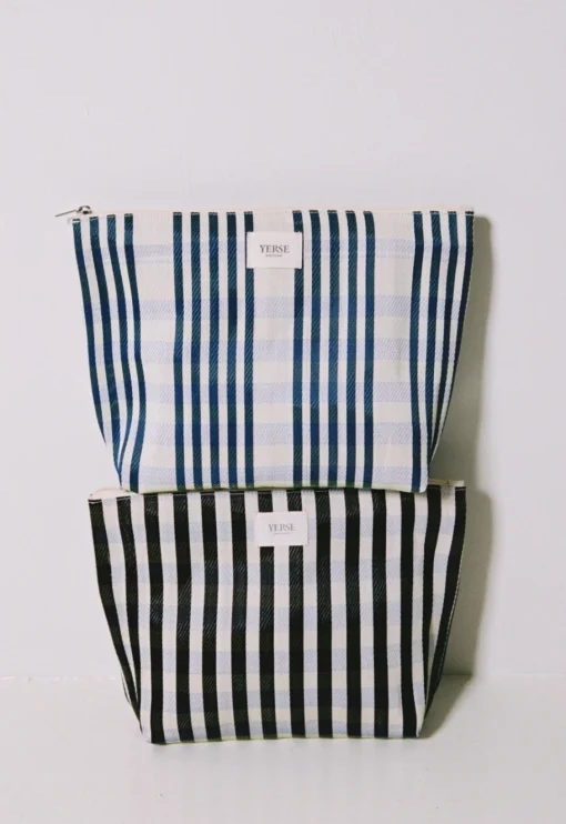 YERSE Clutch rayas negro Sale