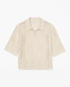 YERSE Cárdigan crochet crudo Fashion