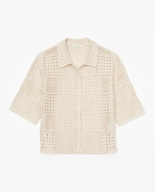 YERSE Cárdigan crochet crudo Fashion