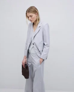 YERSE Cárdigan escote pico gris Fashion