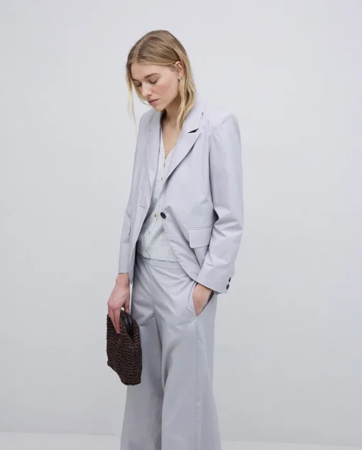 YERSE Cárdigan escote pico gris Fashion