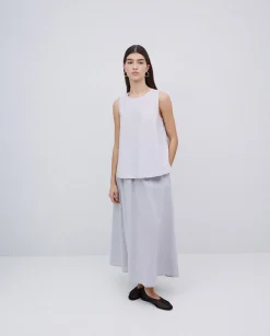 YERSE Falda cintura elástica popelín gris Best