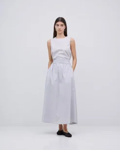 YERSE Falda cintura elástica popelín gris Best
