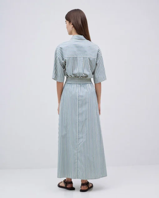 YERSE Falda midi rayas verde Fashion