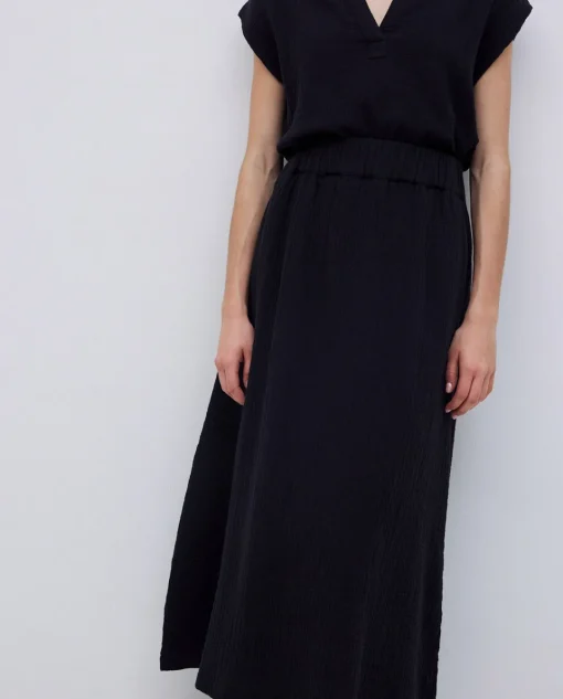 YERSE Falda muselina negro Discount