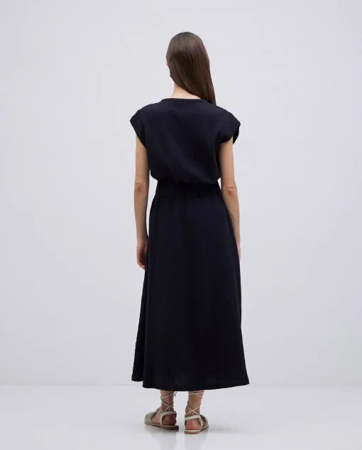YERSE Falda muselina negro Discount