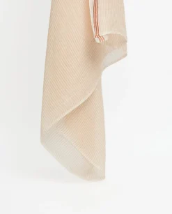YERSE Fular algodón rayas beige Online