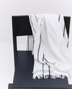 YERSE Fular algodón rayas blanco Fashion