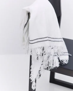 YERSE Fular algodón rayas blanco Fashion