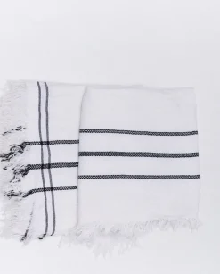 YERSE Fular algodón rayas blanco Fashion