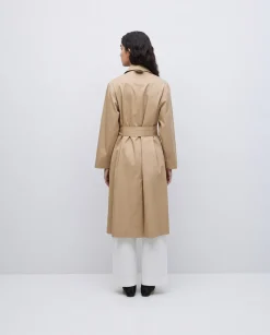 YERSE Gabardina algodón capucha camel Sale