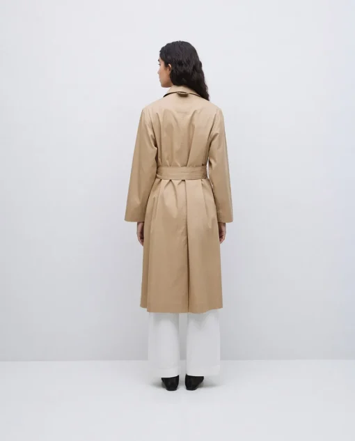 YERSE Gabardina algodón capucha camel Sale