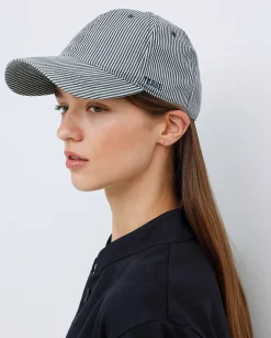 YERSE Gorra ajustable rayas gris Online
