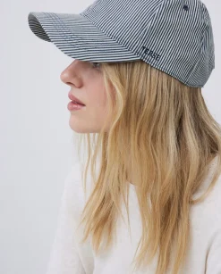 YERSE Gorra ajustable rayas gris Online