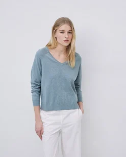 YERSE Jersey 100% algodón orgánico pico gris verdoso Best