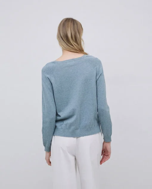 YERSE Jersey 100% algodón orgánico pico gris verdoso Best