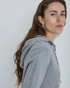YERSE Jersey algodón orgánico capucha gris Online