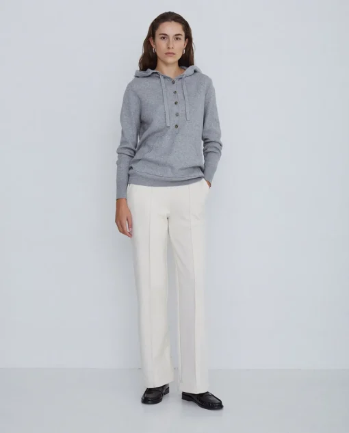 YERSE Jersey algodón orgánico capucha gris Online