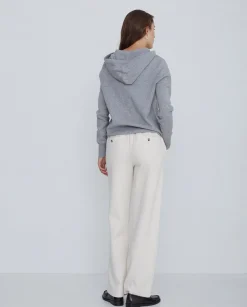 YERSE Jersey algodón orgánico capucha gris Online
