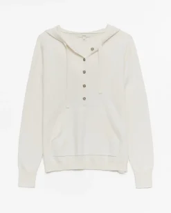 YERSE Jersey algodón orgánico capucha crudo Sale