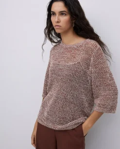 YERSE Jersey calado terracota Outlet
