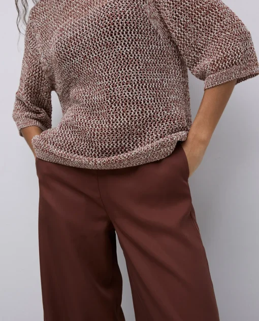 YERSE Jersey calado terracota Outlet