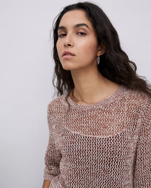 YERSE Jersey calado terracota Outlet