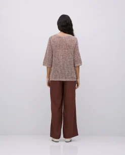 YERSE Jersey calado terracota Outlet