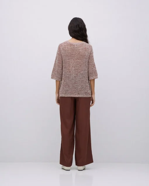 YERSE Jersey calado terracota Outlet