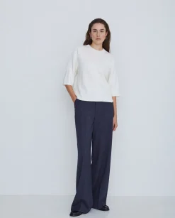 YERSE Jersey con cashmere manga 3/4 crudo Fashion